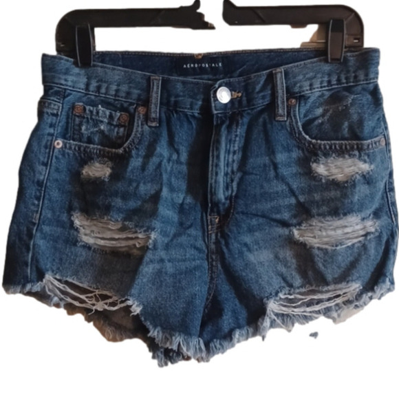 Aeropostale distressed highrise shorty distressed shorts.Size 8. Summer!! - Picture 1 of 8